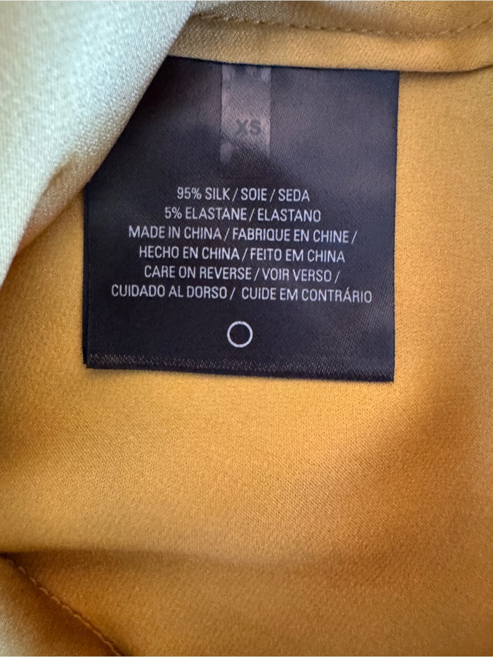 Elie Tahari Mustard Ruffle Collar Sleeveless Blouse | Size XS - Picture 8 of 8